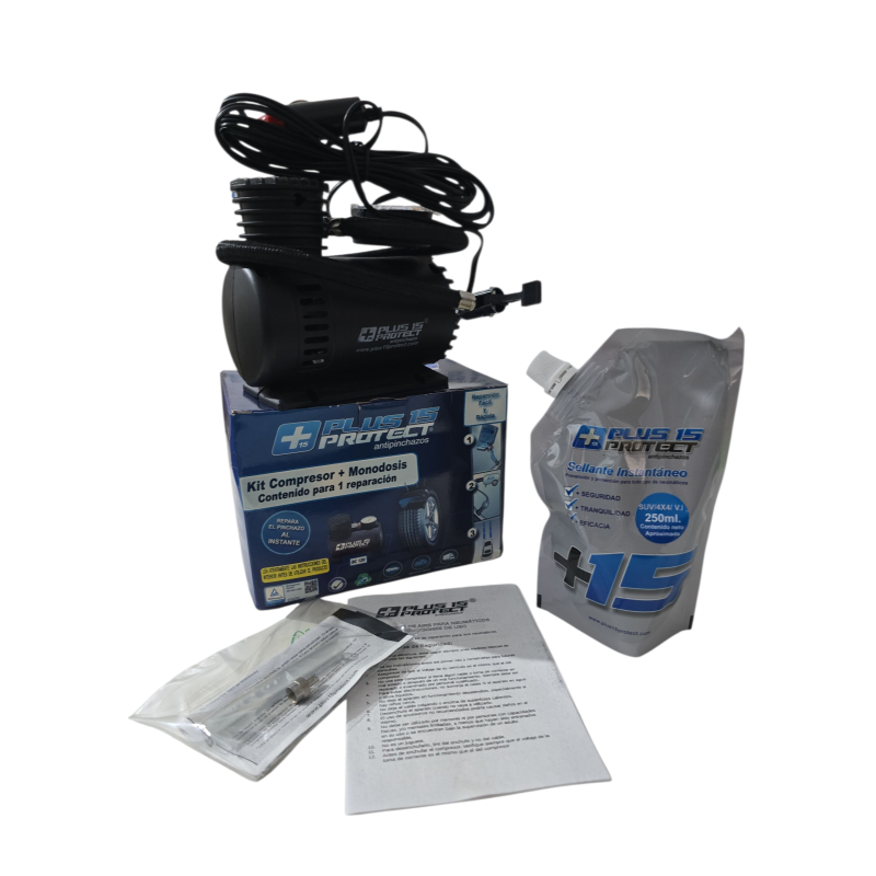 KIT REPARADOR + COMPRESOR